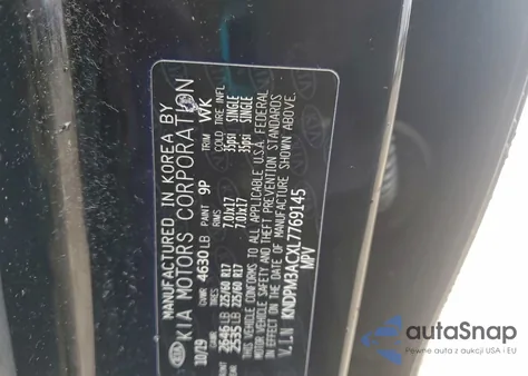 2020 Kia Sportage Lx z USA, uszkodzony, nr VIN KNDPM3ACXL7769145